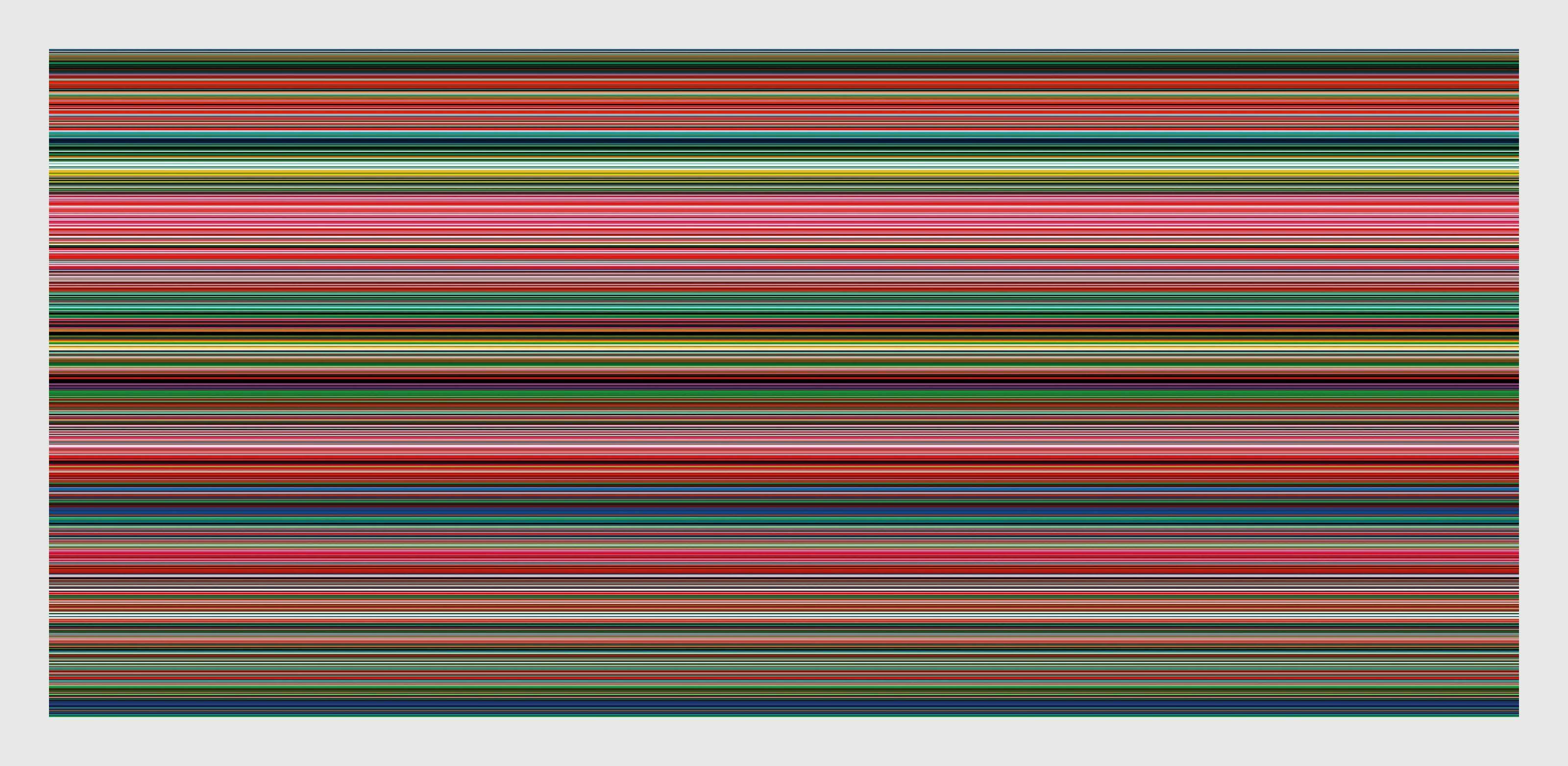 A painting by Gerhard Richter, titled Strip, dated 2011.